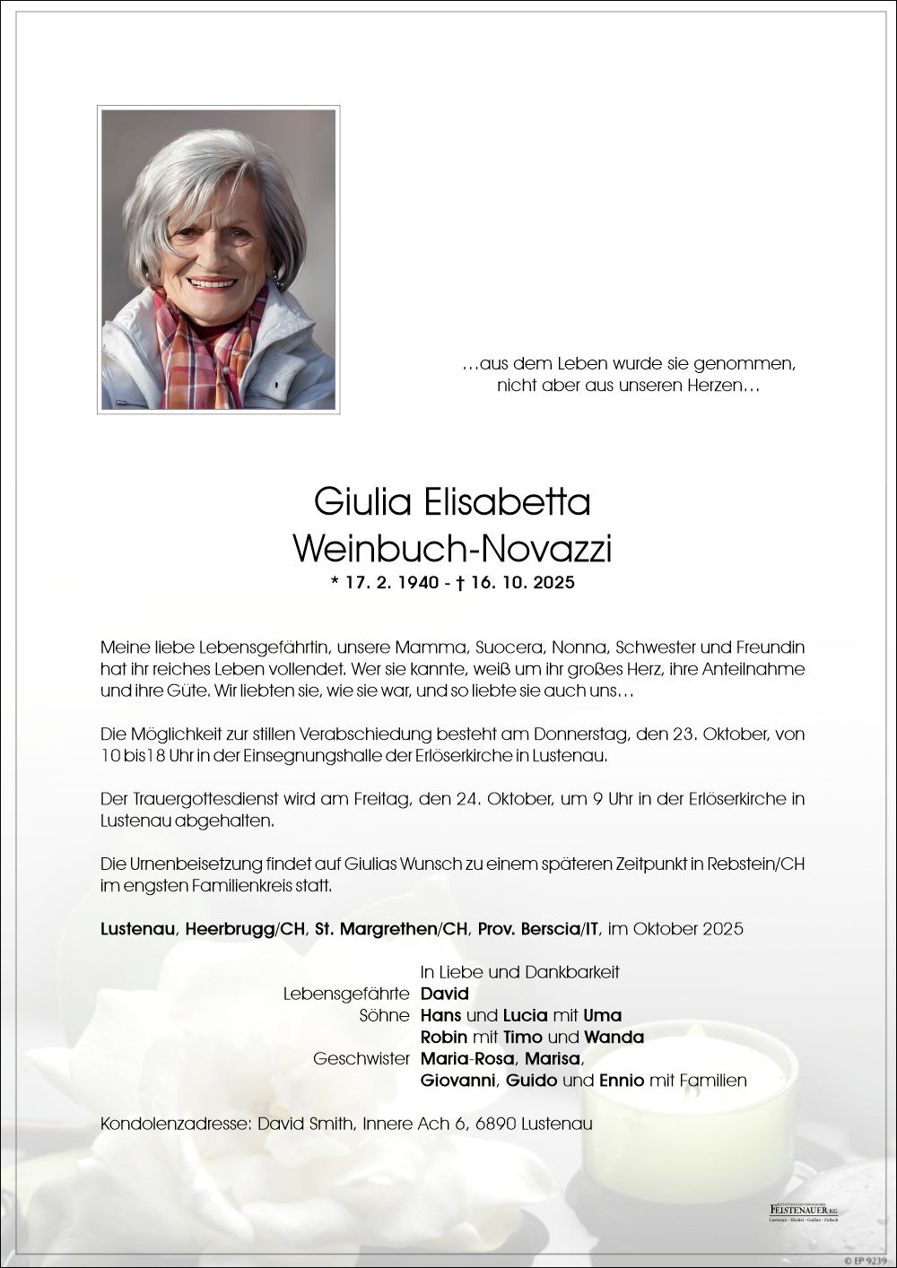 Guilia Elisabetta Weinbuch-Novazzi